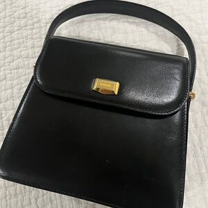 Bally black leather handbag